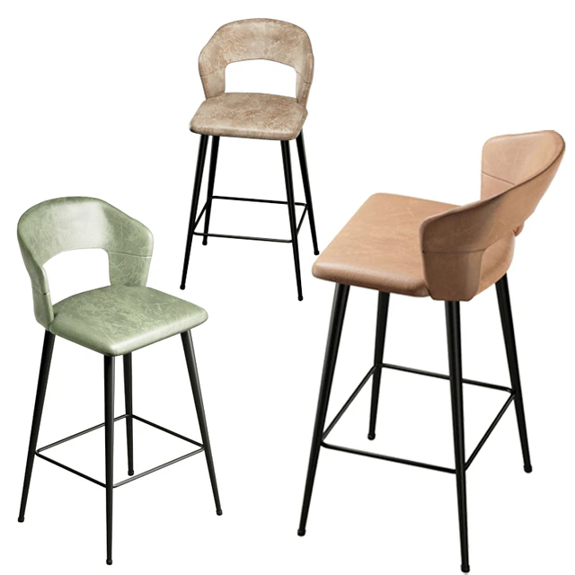 Set of 2 Modern Leather 26''Counter Stool — Descargar