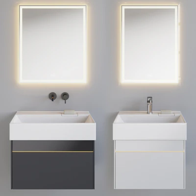 Раковина c тумбой Logica и зеркалом Tecno, Kerama Marazzi — Вид 7