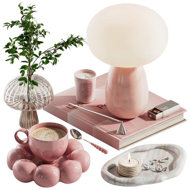 Decorative set ch2 in two colours: Pink\Beige — Скачать