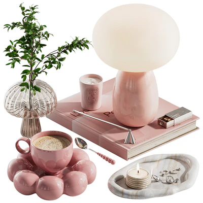 Decorative set ch2 in two colours: Pink\Beige — Вид 1
