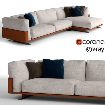 Longhi Ritual chaise lounge sofa — View 1