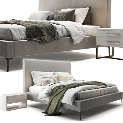 Andes Deco Upholstered Bed — Ver 1