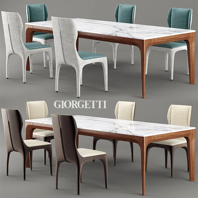 Chair and table giorgetti TICHE — Ver 3