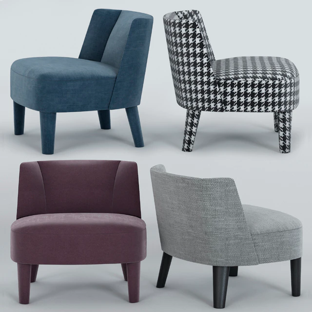 Small armchairs Cecile and Isabelle by Meridiani — Descargar