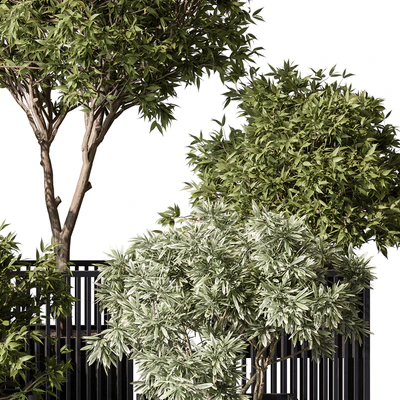indoor Plant Set 380- Tree and Plant Set in pot — Ver 5