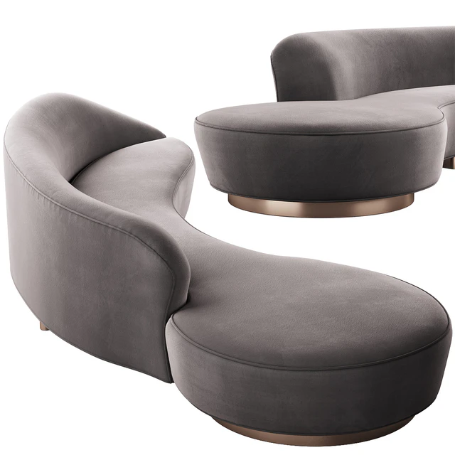 005 Serpentine sofa with arm by Vladimir Kagan — Descargar
