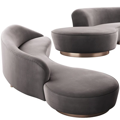 005 Serpentine sofa with arm by Vladimir Kagan — Ver 5