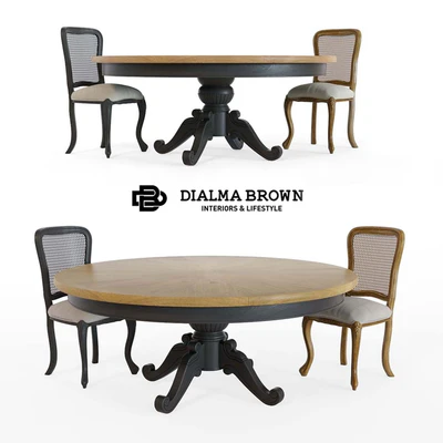 Dialma Brown table and chair — Вид 1