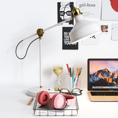 Decorative Set "Workspace for Girls" — Ver 6