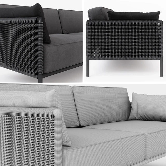 Encore Modern Garden 3 Seater Lounge Sofa — Descargar