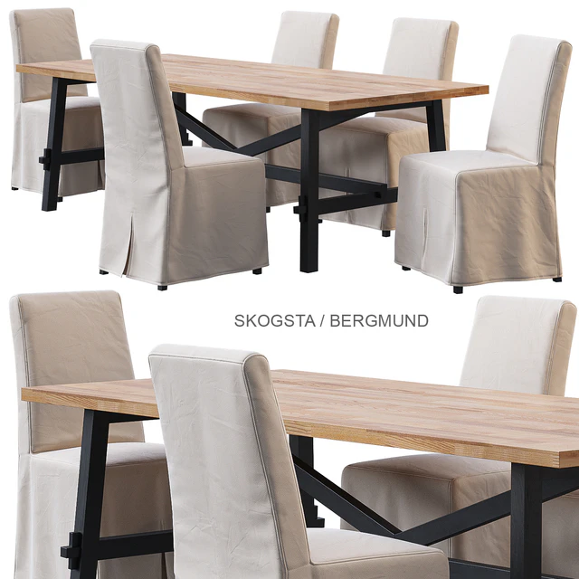SKOGSTA / BERGMUND Стол и стул IKEA — Скачать