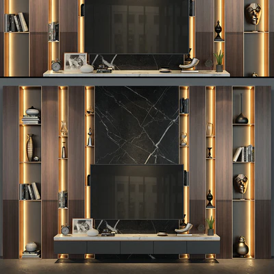 TV Wall set 75 — Ver 1
