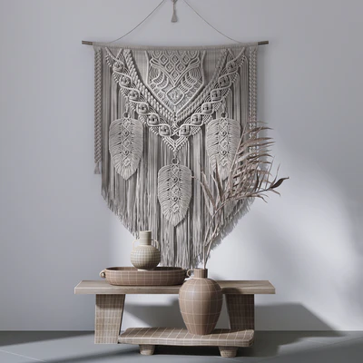 Decorative set with panels Macrame # 3 — Ver 5