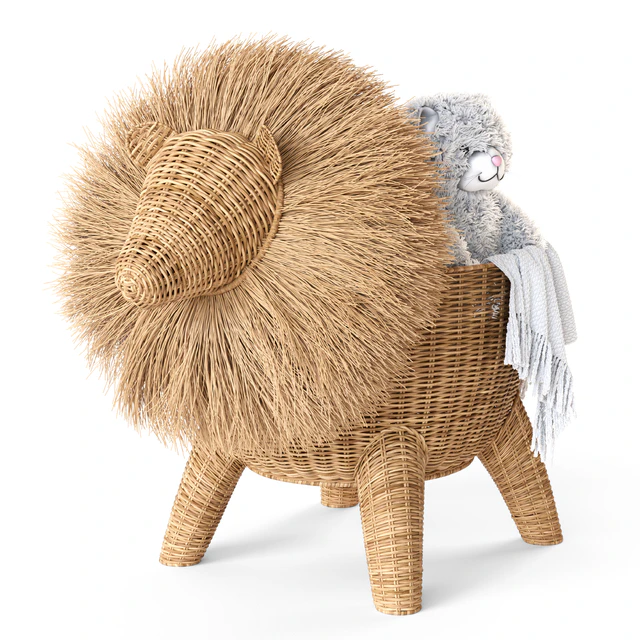 RATTAN ANIMAL BASKET LION Restoration Hardware — Скачать