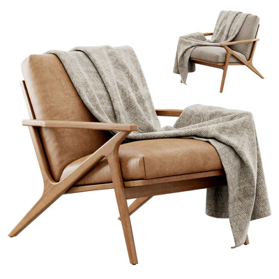 Cavett Wood Frame Armchair by Crate & Barrel — Ver 6