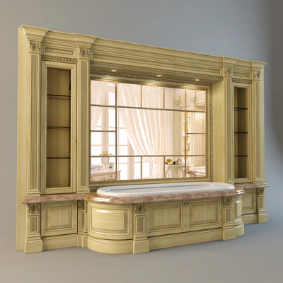 The wall with furniture and bathroom — Descargar