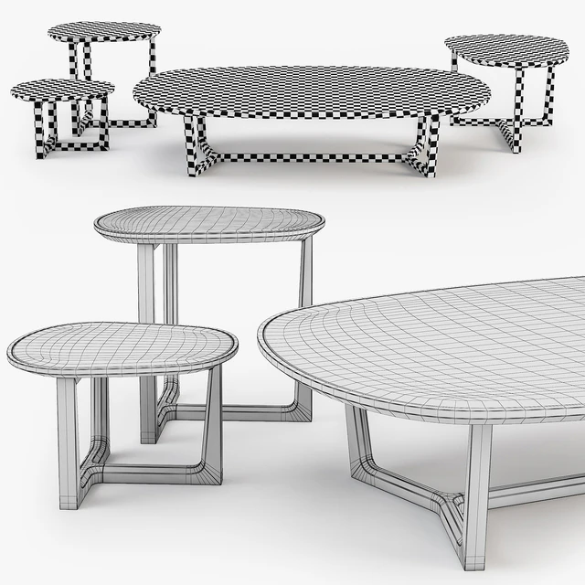 Poliform Tridente coffee tables set — Descargar