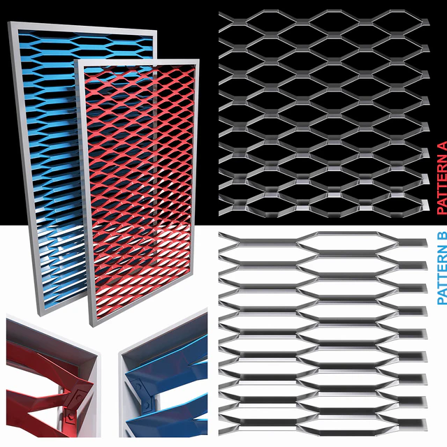 Expanded metal stainless (2 variety) — Скачать