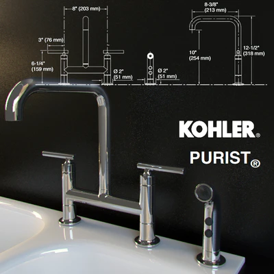 Purist faucet and sink Executive Chef Kohler — Ver 3
