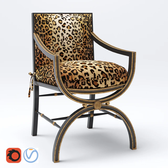 Macayla Mirrored Leopard-Print Armchair — Descargar