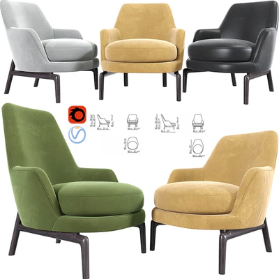 Leda Flexform Armchair Set 02 — Вид 1