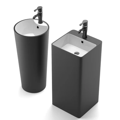 Floor standing sink MELANA MLN-B125BWM \ MLN-B126BWM — Ver 1