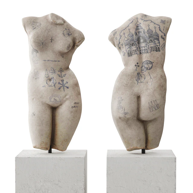 Venus tattoo torso sculpture — Descargar