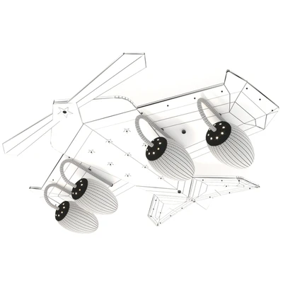 Aircraft chandelier in the nursery (Plane chandelier) — View 2