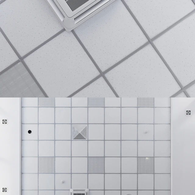 Armstrong ceiling system with a set of elements. — Descargar