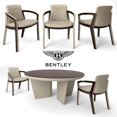 Table and chairs Bentley Home, Belgravia Chair, Madeley Table — Ver 1