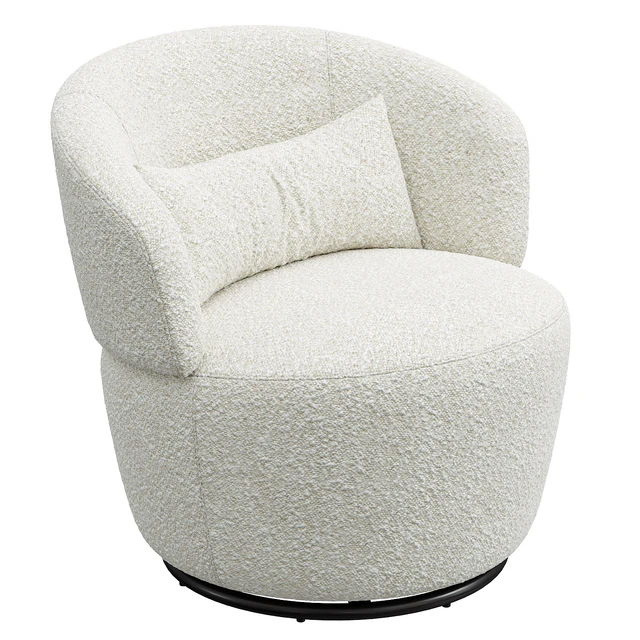 Amber Bouclé Swivel Chair — Скачать