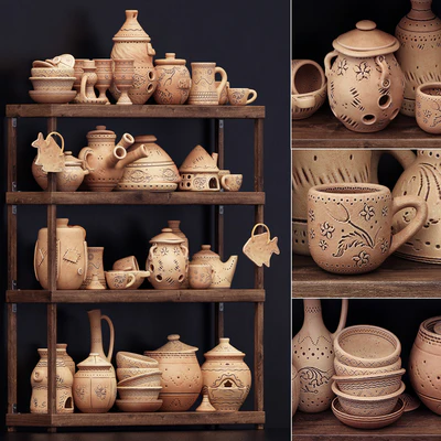 Dishes clay n22 / Clay dishes No. 22 — Ver 1