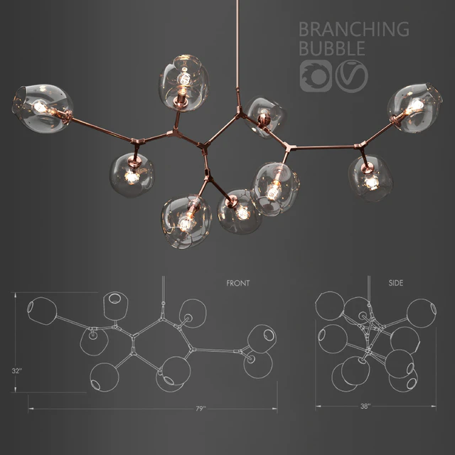 Branching bubble 9 lamps — Скачать