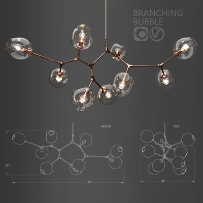 Branching bubble 9 lamps — Вид 1