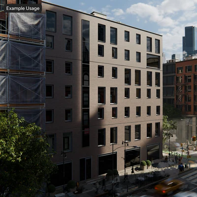 modern architectural brick facade texture warm grey — Ver 5