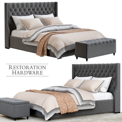 Restoration hardware gray bedroom — Ver 1