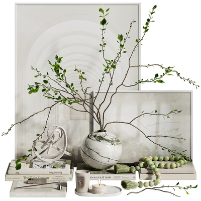 Decorative set with branches in a vase ch4 — descargar