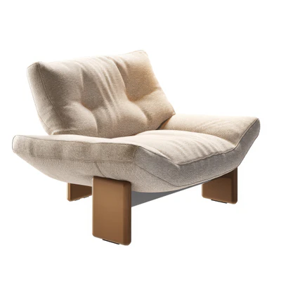 emmi armchair textile leather by minotti — Download