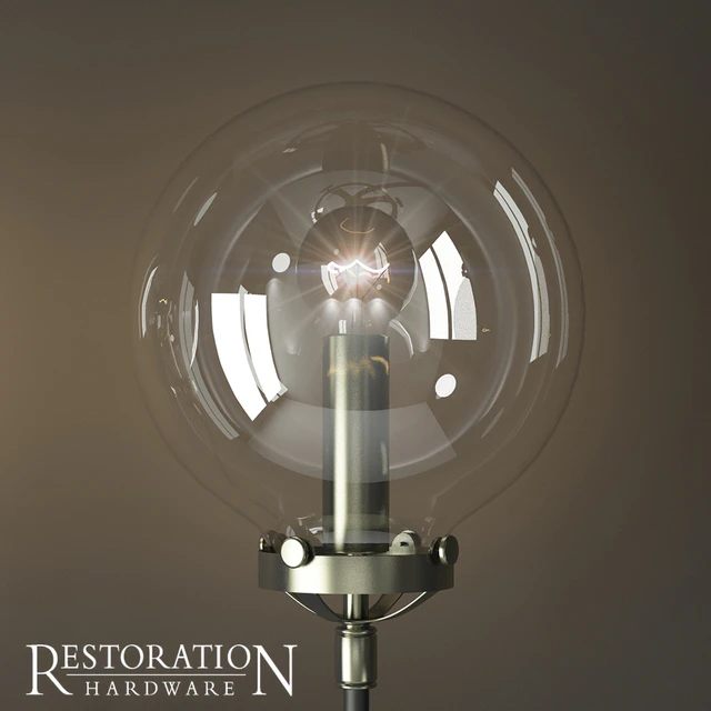 Rh bistro globe clear glass double sconce — Descargar
