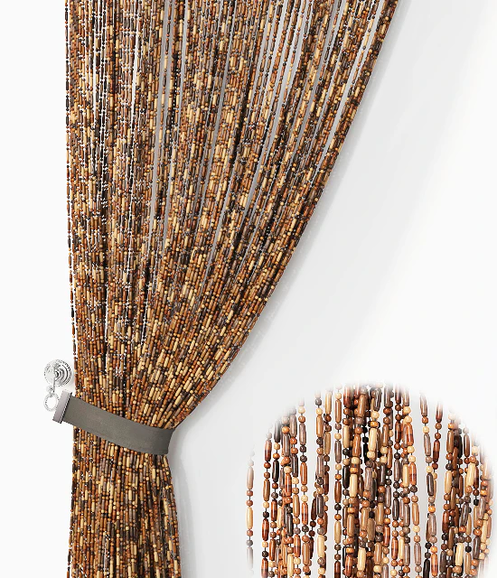 Curtains made of wooden beads V31 — Descargar