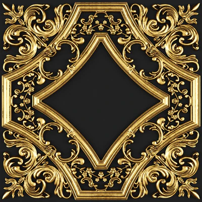 Лепнина, узор. Розетка. Лепнина, Розетка, luxury, золотой декор, резьба, лепка, лепной, потолочная, классическая, набор — Вид 1