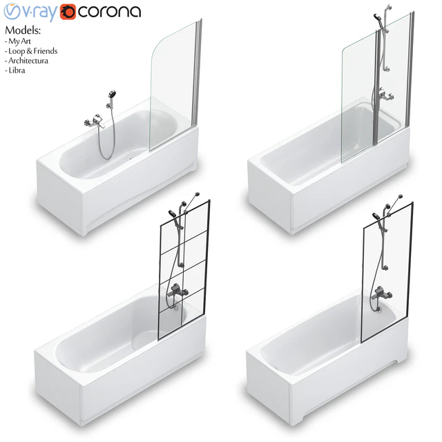 Набор прямоугольных ванн Villeroy & Boch set 58 (Loop & Friends,Architectura,My Art,Libra) — Скачать