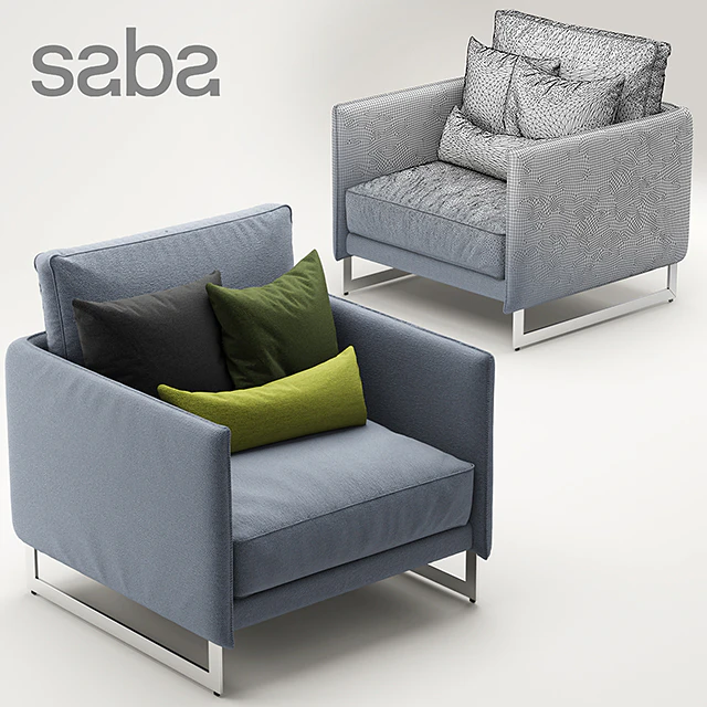 Sofa and chair Saba Italia LIVINGSTON Sofa — Descargar