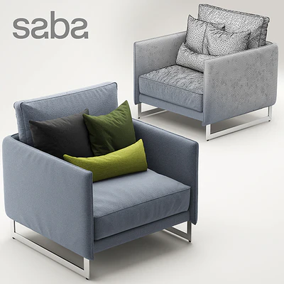 Sofa and chair Saba Italia LIVINGSTON Sofa — Ver 2
