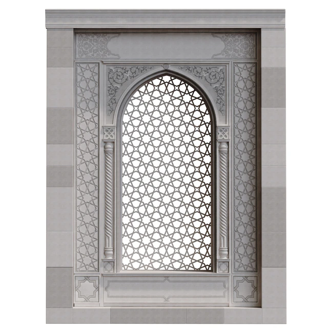 islamic arc and pattern facade element set 385 — Descargar