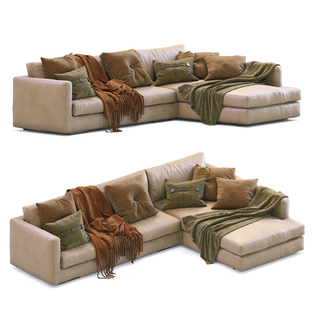 Flexform Leather Sofa MAGNUM — Скачать