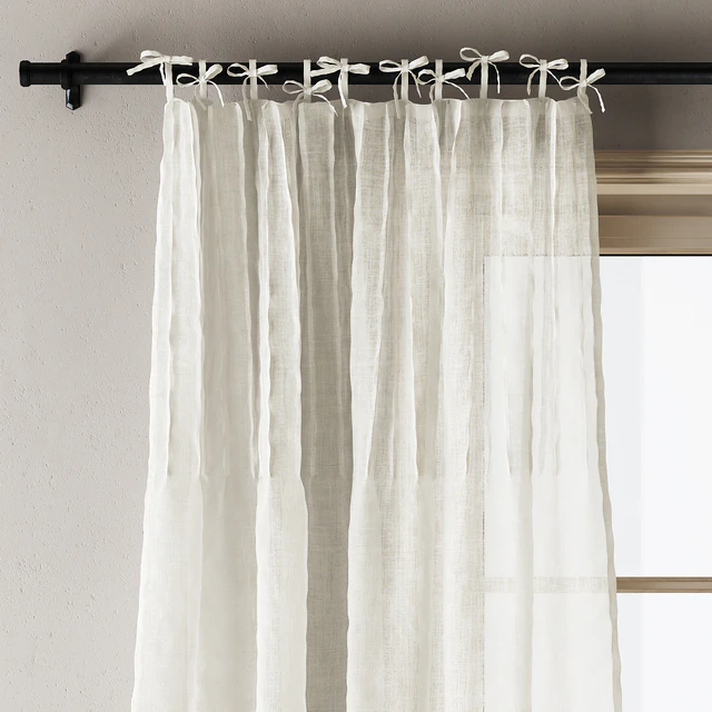 Anthropologie Tie-top Linen Curtains — Descargar