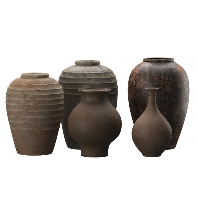 Artisan clay vases set 2 — Download