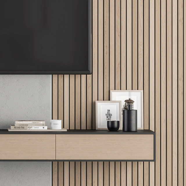 TV Wall Wood and Concrete - Set 26 — Descargar