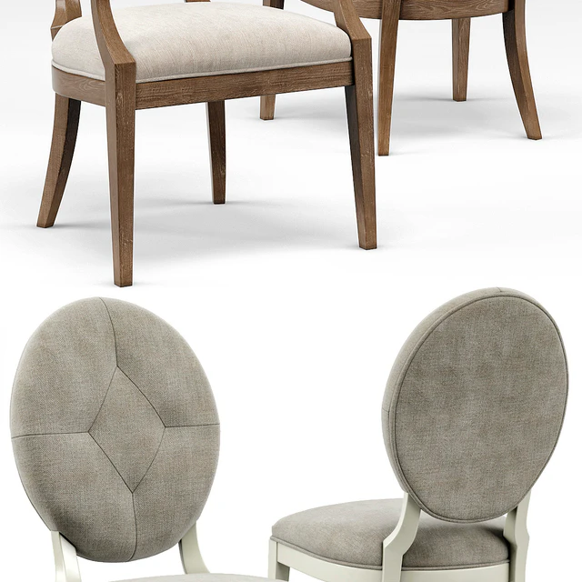 Clarke Oval Dining Chair, Michaela Round Dining Table — Descargar
